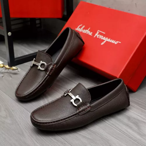 Wholesale Salvatore Ferragamo Leather Shoes For Men #1373658 $82.00 USD, Wholesale Quality Replica Salvatore Ferragamo Leather Shoes