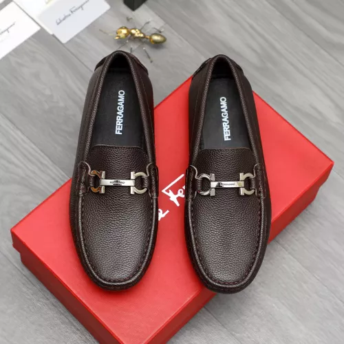 Replica Salvatore Ferragamo Leather Shoes For Men #1373658 $82.00 USD for Wholesale