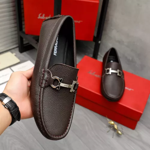 Replica Salvatore Ferragamo Leather Shoes For Men #1373658 $82.00 USD for Wholesale