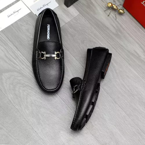 Replica Salvatore Ferragamo Leather Shoes For Men #1373659 $82.00 USD for Wholesale