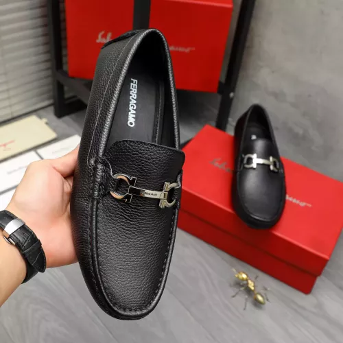 Replica Salvatore Ferragamo Leather Shoes For Men #1373659 $82.00 USD for Wholesale