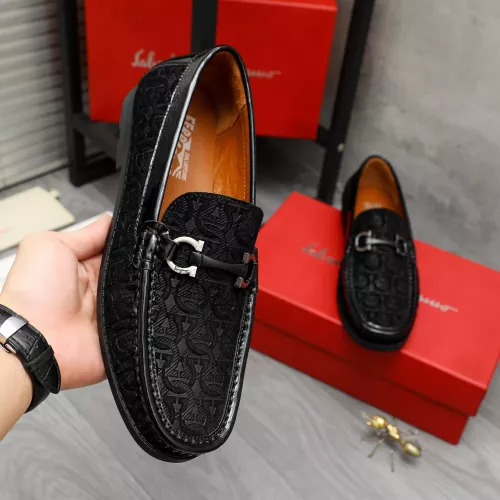 Replica Salvatore Ferragamo Leather Shoes For Men #1373662 $80.00 USD for Wholesale