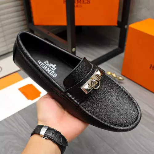 Replica Hermes Leather Shoes For Men #1373668 $82.00 USD for Wholesale