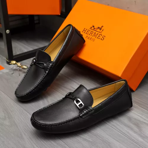 Wholesale Hermes Leather Shoes For Men #1373670 $82.00 USD, Wholesale Quality Replica Hermes Leather Shoes
