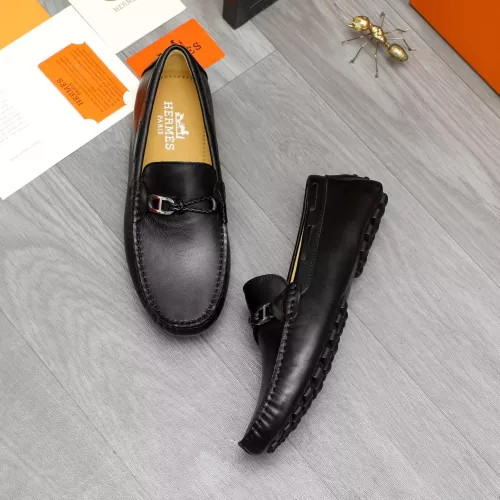 Replica Hermes Leather Shoes For Men #1373670 $82.00 USD for Wholesale