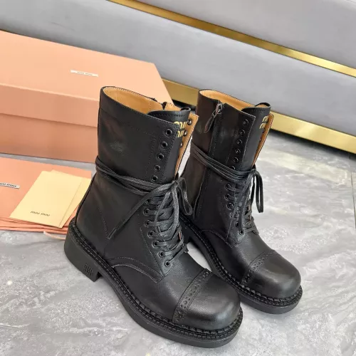 Wholesale MIU MIU Boots For Women #1374115 $122.00 USD, Wholesale Quality Replica MIU MIU Boots