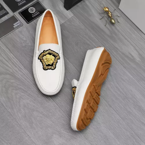 Wholesale Versace Leather Shoes For Men #1374469 $80.00 USD, Wholesale Quality Replica Versace Leather Shoes