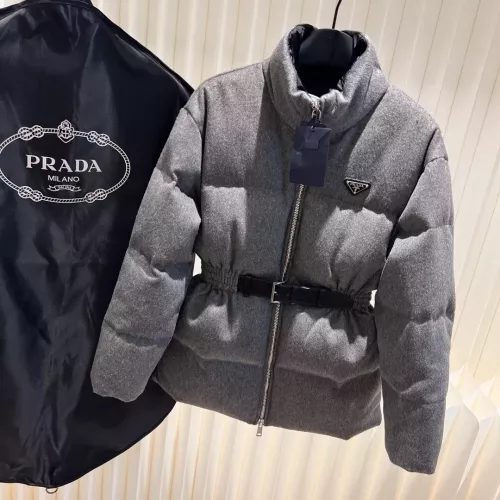 Wholesale Prada Down Feather Coat Long Sleeved For Women #1374573 $202.00 USD, Wholesale Quality Replica Prada Down Feather Coat