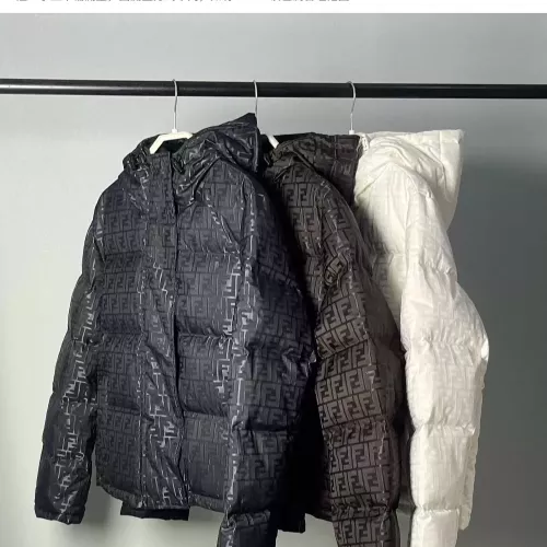 Replica Fendi Down Feather Coat Long Sleeved For Unisex #1374704 $170.00 USD for Wholesale