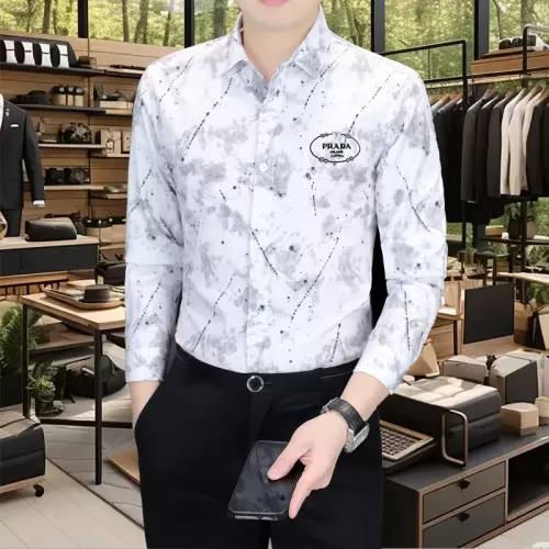 Wholesale Prada Shirts Long Sleeved For Men #1374897 $56.00 USD, Wholesale Quality Replica Prada Shirts