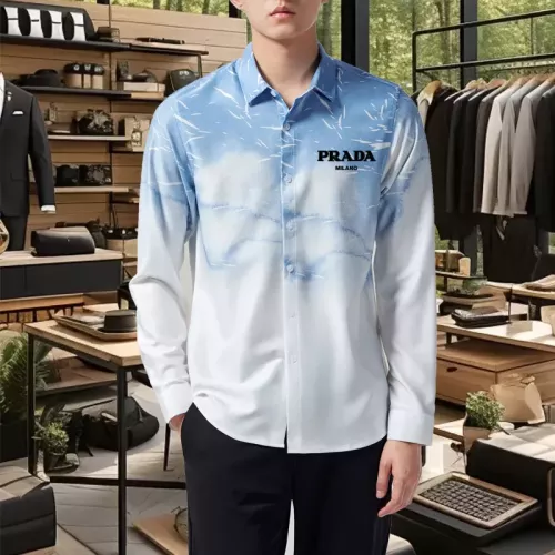 Wholesale Prada Shirts Long Sleeved For Men #1374900 $56.00 USD, Wholesale Quality Replica Prada Shirts