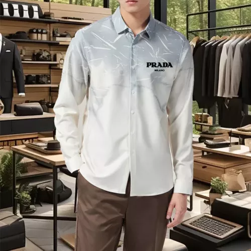 Wholesale Prada Shirts Long Sleeved For Men #1374901 $56.00 USD, Wholesale Quality Replica Prada Shirts
