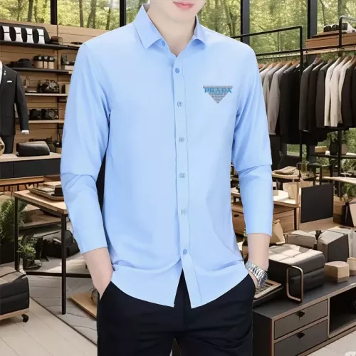 Wholesale Prada Shirts Long Sleeved For Men #1374906 $56.00 USD, Wholesale Quality Replica Prada Shirts