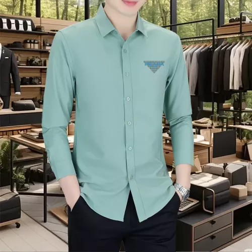 Wholesale Prada Shirts Long Sleeved For Men #1374907 $56.00 USD, Wholesale Quality Replica Prada Shirts