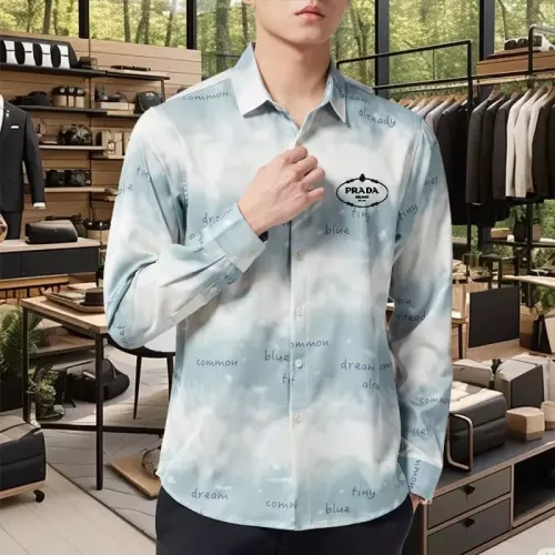 Wholesale Prada Shirts Long Sleeved For Men #1374908 $56.00 USD, Wholesale Quality Replica Prada Shirts