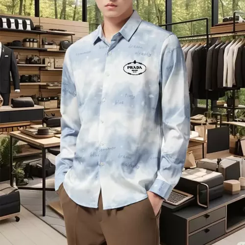 Wholesale Prada Shirts Long Sleeved For Men #1374909 $56.00 USD, Wholesale Quality Replica Prada Shirts