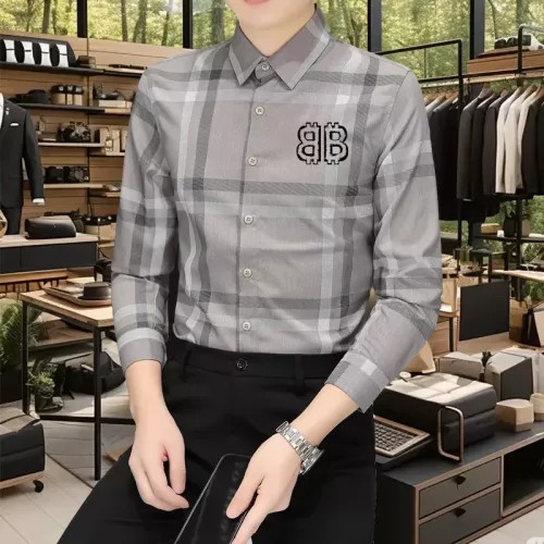 Replica Balenciaga Shirts Long Sleeved For Men #1374910 $56.00 USD for Wholesale