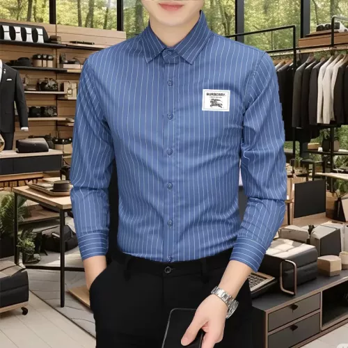 Wholesale Burberry Shirts Long Sleeved For Men #1374915 $56.00 USD, Wholesale Quality Replica Burberry Shirts