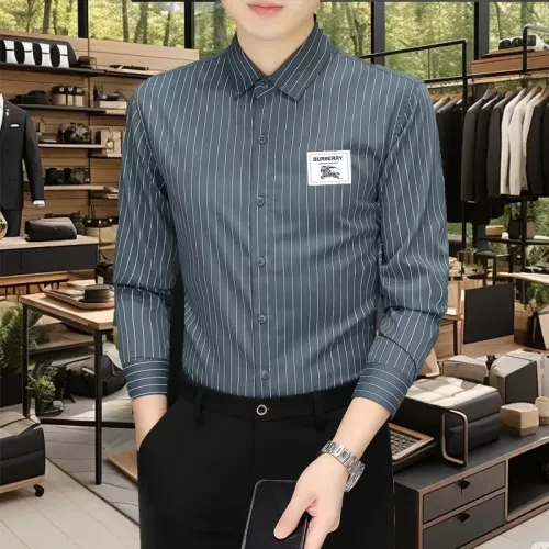 Wholesale Burberry Shirts Long Sleeved For Men #1374916 $56.00 USD, Wholesale Quality Replica Burberry Shirts