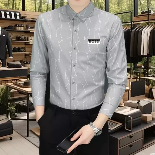 Wholesale Boss Shirts Long Sleeved For Men #1374925 $56.00 USD, Wholesale Quality Replica Boss Shirts