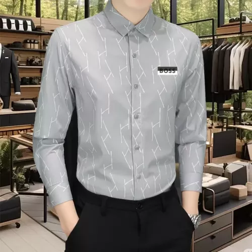 Replica Boss Shirts Long Sleeved For Men #1374925 $56.00 USD for Wholesale