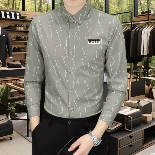 Wholesale Boss Shirts Long Sleeved For Men #1374926 $56.00 USD, Wholesale Quality Replica Boss Shirts