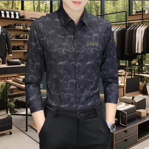 Wholesale Boss Shirts Long Sleeved For Men #1374928 $56.00 USD, Wholesale Quality Replica Boss Shirts