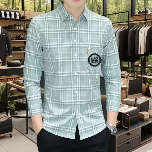 Wholesale Armani Shirts Long Sleeved For Men #1374931 $56.00 USD, Wholesale Quality Replica Armani Shirts
