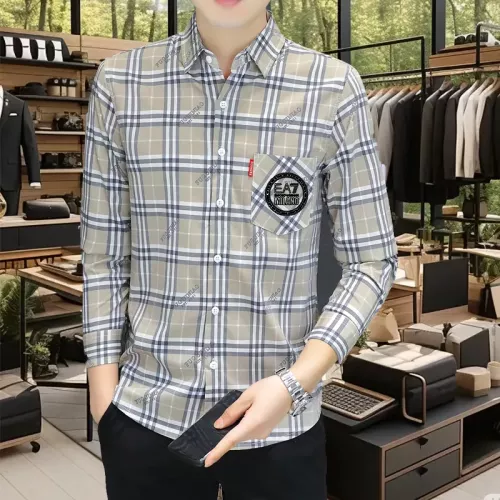 Wholesale Armani Shirts Long Sleeved For Men #1374932 $56.00 USD, Wholesale Quality Replica Armani Shirts