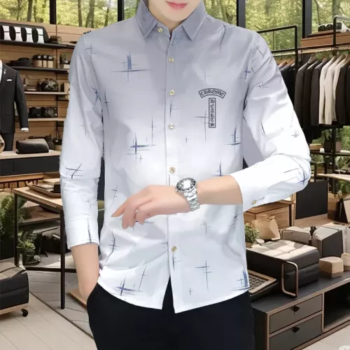 Replica Chrome Hearts Shirts Long Sleeved For Men #1374933 $56.00 USD for Wholesale