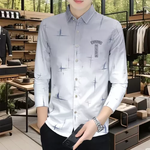 Replica Chrome Hearts Shirts Long Sleeved For Men #1374933 $56.00 USD for Wholesale