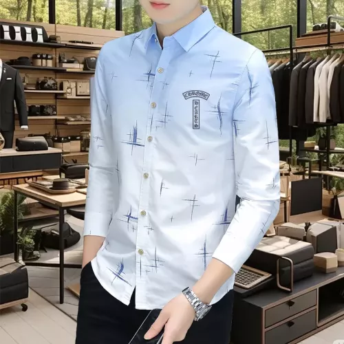 Replica Chrome Hearts Shirts Long Sleeved For Men #1374935 $56.00 USD for Wholesale