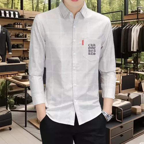 Replica Chrome Hearts Shirts Long Sleeved For Men #1374936 $56.00 USD for Wholesale