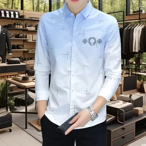 Replica Chrome Hearts Shirts Long Sleeved For Men #1374940 $56.00 USD for Wholesale