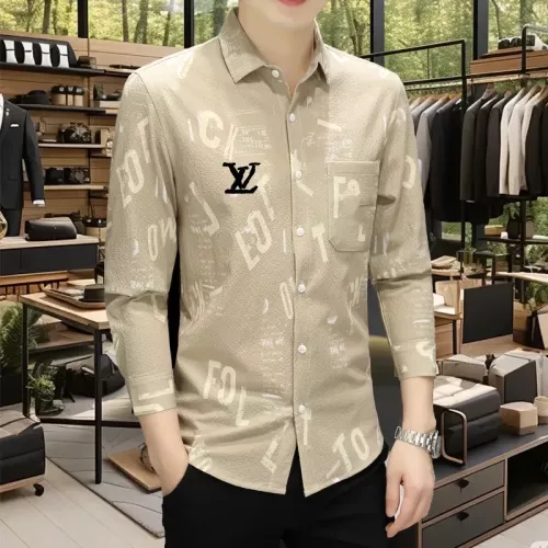 Wholesale Louis Vuitton LV Shirts Long Sleeved For Men #1374941 $56.00 USD, Wholesale Quality Replica Louis Vuitton LV Shirts