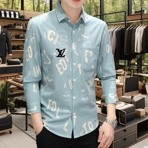 Wholesale Louis Vuitton LV Shirts Long Sleeved For Men #1374942 $56.00 USD, Wholesale Quality Replica Louis Vuitton LV Shirts