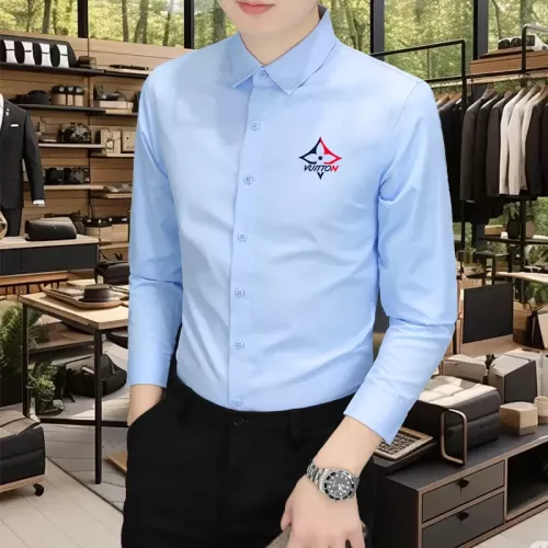 Wholesale Louis Vuitton LV Shirts Long Sleeved For Men #1374944 $56.00 USD, Wholesale Quality Replica Louis Vuitton LV Shirts