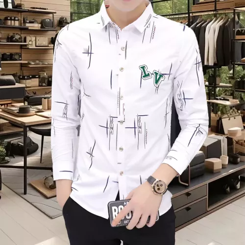 Wholesale Louis Vuitton LV Shirts Long Sleeved For Men #1374946 $56.00 USD, Wholesale Quality Replica Louis Vuitton LV Shirts