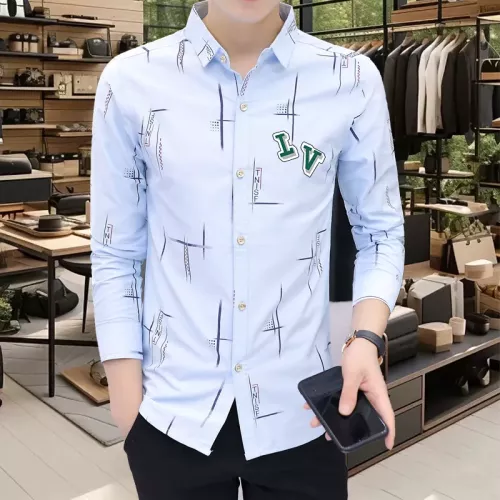 Wholesale Louis Vuitton LV Shirts Long Sleeved For Men #1374947 $56.00 USD, Wholesale Quality Replica Louis Vuitton LV Shirts
