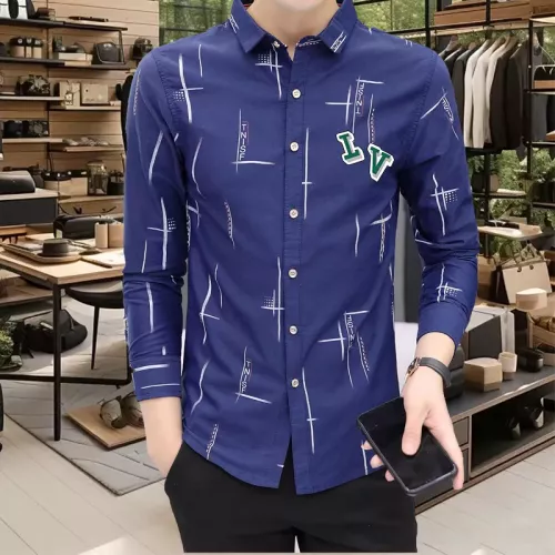 Wholesale Louis Vuitton LV Shirts Long Sleeved For Men #1374948 $56.00 USD, Wholesale Quality Replica Louis Vuitton LV Shirts