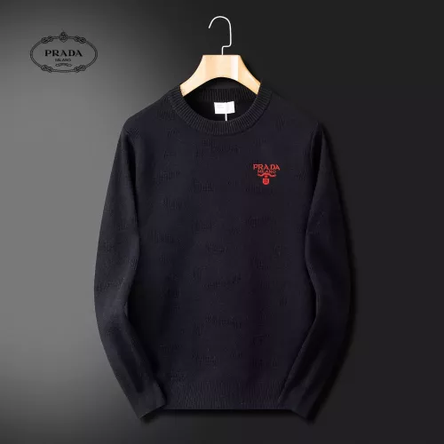 Wholesale Prada Sweaters Long Sleeved For Men #1375318 $52.00 USD, Wholesale Quality Replica Prada Sweaters
