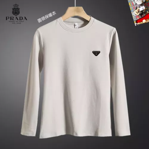 Wholesale Prada T-Shirts Long Sleeved For Men #1375561 $40.00 USD, Wholesale Quality Replica Prada T-Shirts