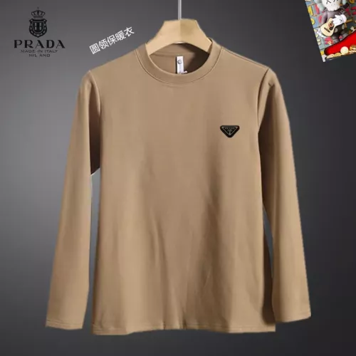 Wholesale Prada T-Shirts Long Sleeved For Men #1375562 $40.00 USD, Wholesale Quality Replica Prada T-Shirts
