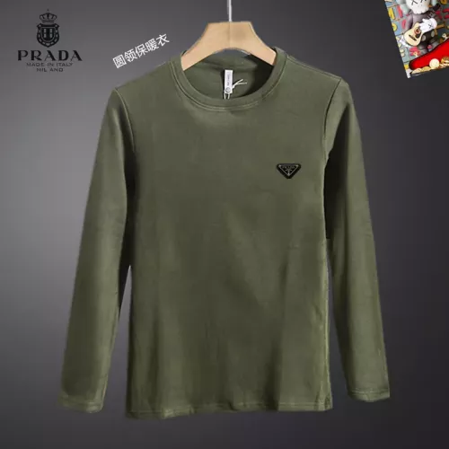 Wholesale Prada T-Shirts Long Sleeved For Men #1375563 $40.00 USD, Wholesale Quality Replica Prada T-Shirts