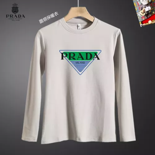 Wholesale Prada T-Shirts Long Sleeved For Men #1375581 $40.00 USD, Wholesale Quality Replica Prada T-Shirts