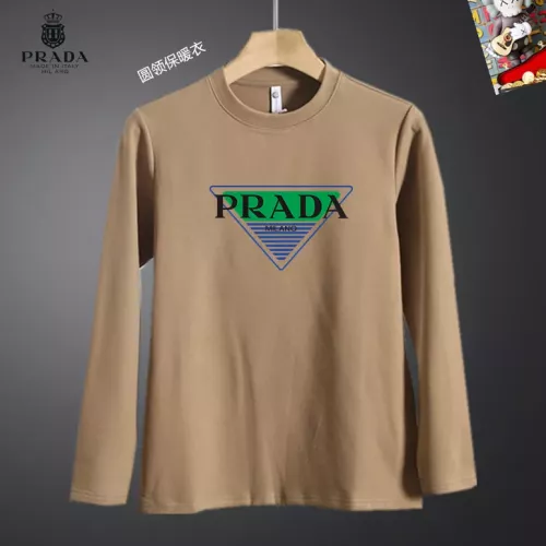 Wholesale Prada T-Shirts Long Sleeved For Men #1375582 $40.00 USD, Wholesale Quality Replica Prada T-Shirts