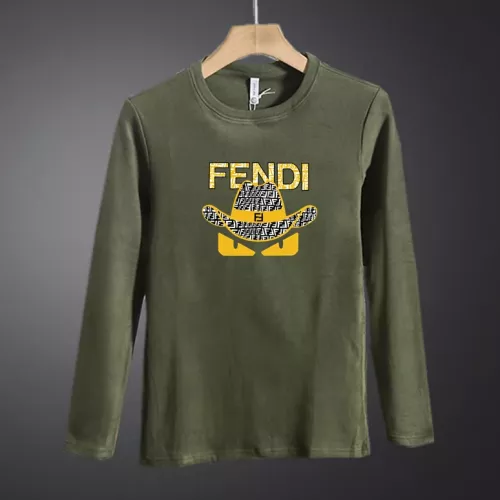 Wholesale Fendi T-Shirts Long Sleeved For Men #1375588 $40.00 USD, Wholesale Quality Replica Fendi T-Shirts