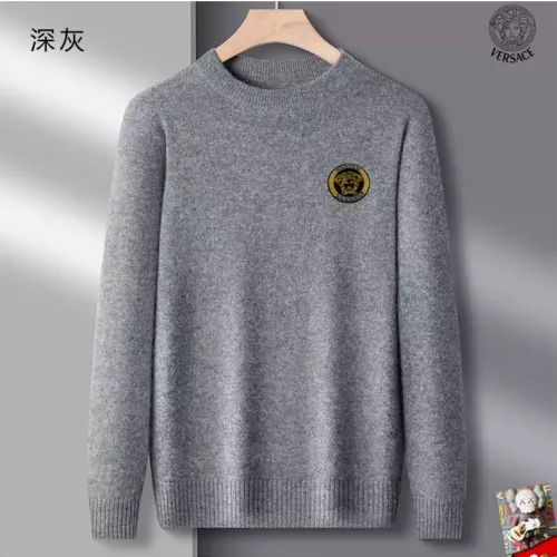 Wholesale Versace Sweaters Long Sleeved For Men #1375772 $42.00 USD, Wholesale Quality Replica Versace Sweaters