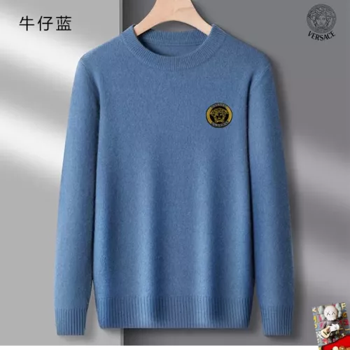 Wholesale Versace Sweaters Long Sleeved For Men #1375774 $42.00 USD, Wholesale Quality Replica Versace Sweaters