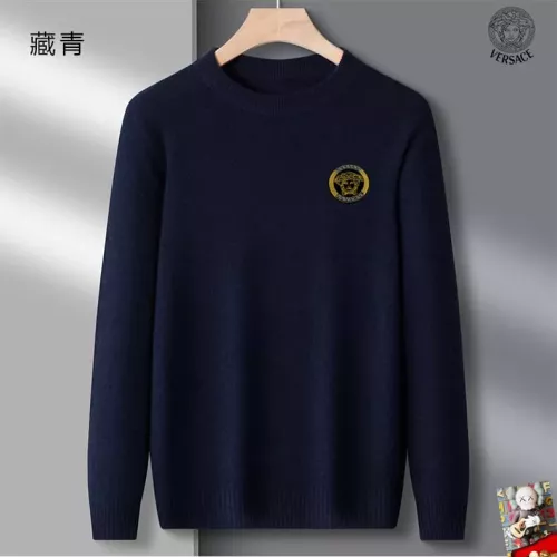 Wholesale Versace Sweaters Long Sleeved For Men #1375777 $42.00 USD, Wholesale Quality Replica Versace Sweaters